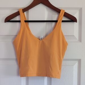 Lululemon Mango Dream Align V-Neck Long Line Sports Bra Nulu Fabric